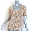 Doen Bay Tie-Sleeve Button Up Top Canyon Floral Print Ramie Size Medium