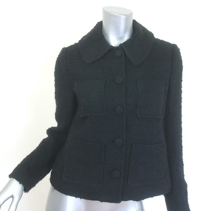 Doen Colleen Multi-Pocket Boucle Tweed Jacket 