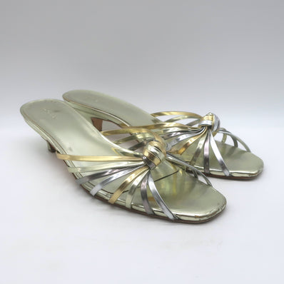 Doen Gio Mixed Metallic Leather Kitten Heel