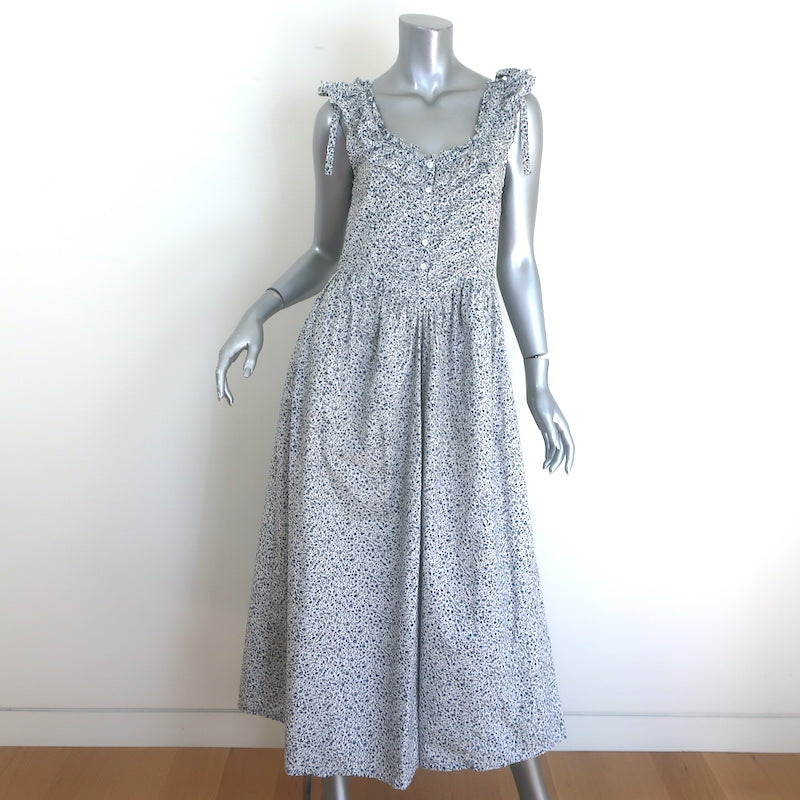 Doen Mandarin Tie-Strap Maxi Dress 