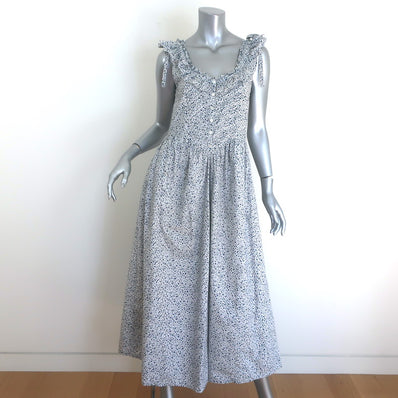 Doen Mandarin Tie-Strap Maxi Dress 