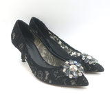 Dolce & Gabbana Bellucci Crystal-Embellished Lace Pumps 