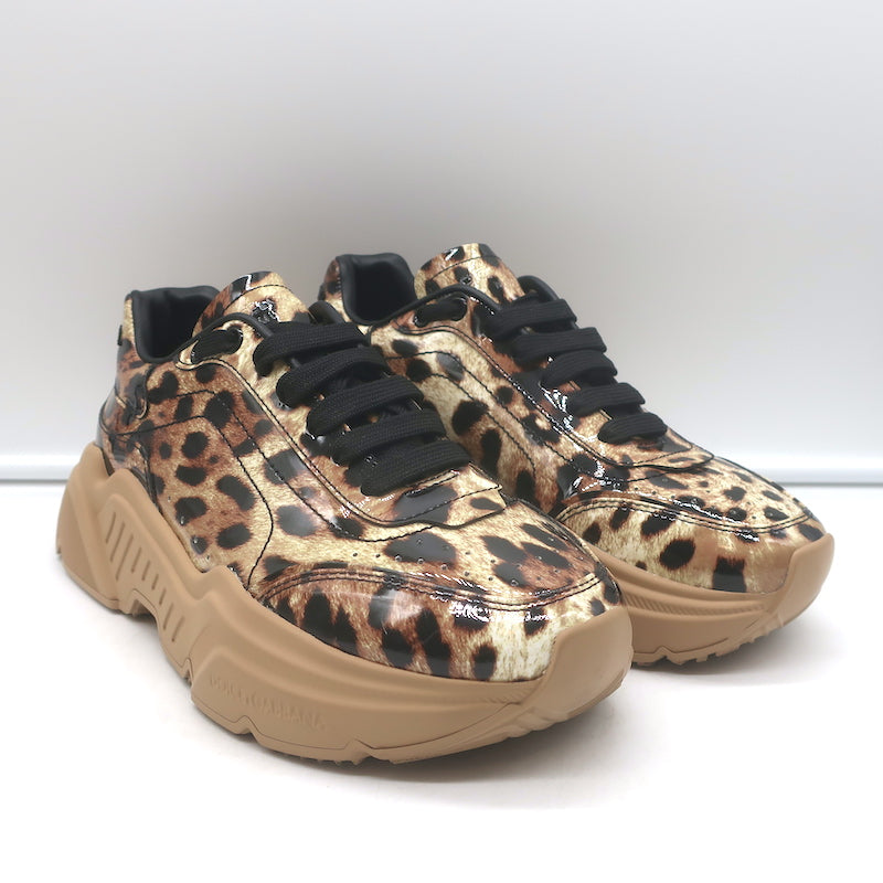 Dolce & Gabbana Daymaster Leopard Print Sneakers Size 37