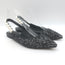 Dolce & Gabbana Faux Pearl Chevron Tweed Slingback Flats Black Size 38