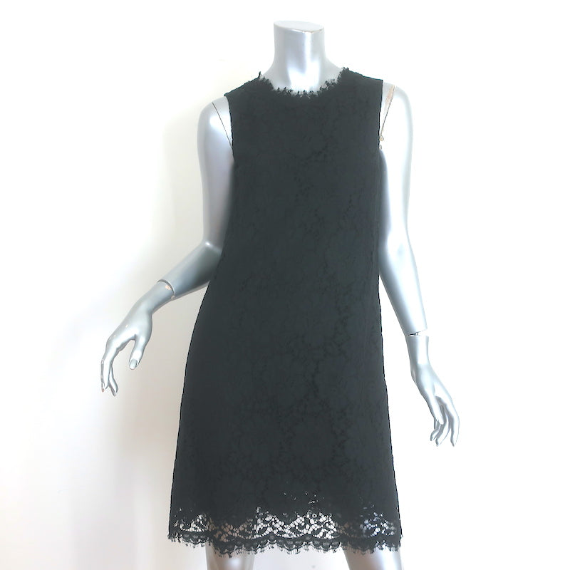 DOLCE&GABBANA Women's Sleeveless Lace Mini Dress - Black - Size 8 DOLCE&GABBANA Women's Sleeveless Lace Mini Dress - Black - Size 8