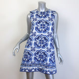 Dolce & Gabbana Majolica Print Brocade Sleeveless Mini Dress
