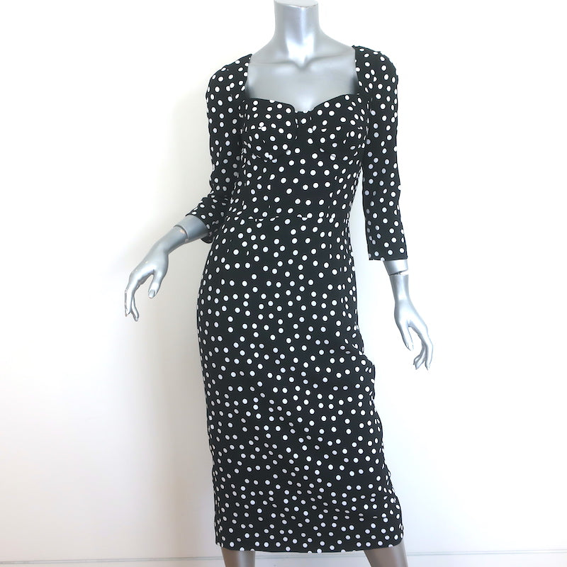 Dolce &amp; Gabbana Polka Dot Longuette Bustier Dress