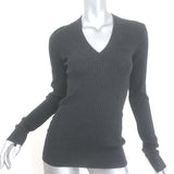 Dolce & Gabbana Ribbed V-Neck Sweater Black Size 42
