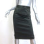 Dolce & Gabbana Satin Pencil Skirt Dark Olive Leopard lined Size 42
