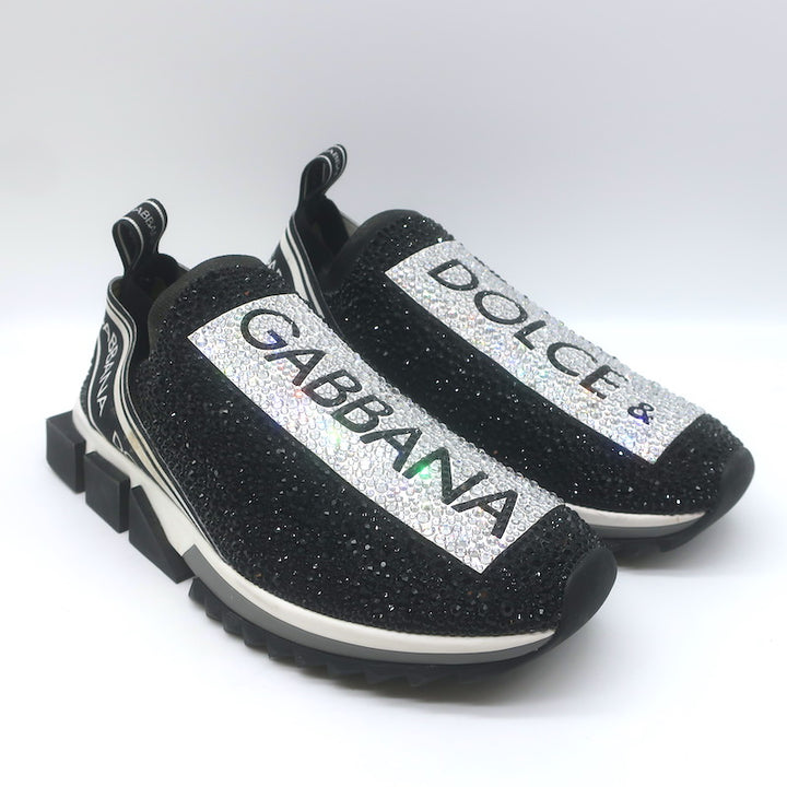 Dolce &amp; Gabbana Sorrento Crystal-Embellished Knit Sneakers 