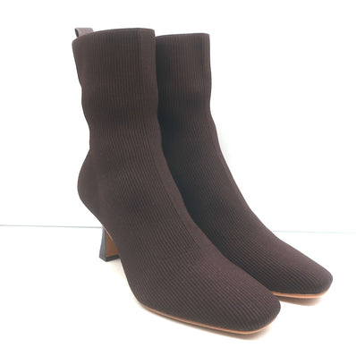 Dolce Vita Glamor Ribbed Knit Boots Dark Brown Size 9 NEW