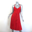 Donna Karan Tie-Waist Bubble Hem Dress Poppy Red Stretch Jersey Size Petite NEW
