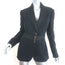 Dries Van Noten Belted Blazer Black Wool-Blend Size 40 Layered-Lapel Jacket