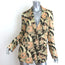 Dries Van Noten Floral Print Satin Blazer Gold/Black Size 36 One-Button Jacket