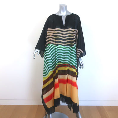 Dries Van Noten Len Lye Cartland Striped Kaftan