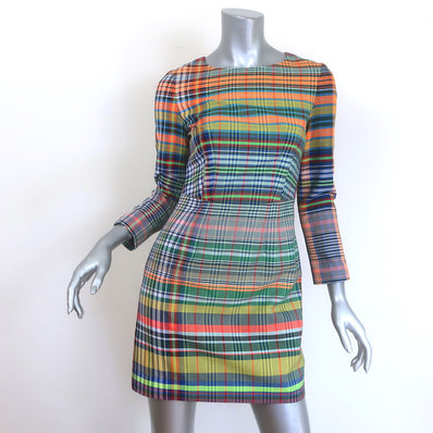 Dries Van Noten Madras Plaid Mini Dress 