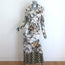 Dries Van Noten Rolana Belted Trench Coat Cream Abstract Print Satin Size 34