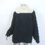 Dries Van Noten Two-Tone Cable Knit Turtleneck Sweater Black & Cream Size Small