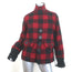 Dsquared2 Buffalo Plaid Leather Elbow Patch Jacket Red/Black Wool Size 42