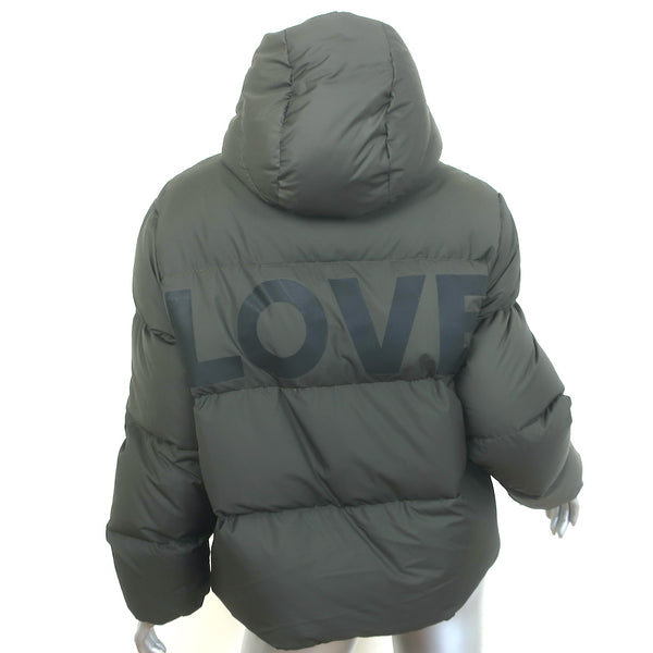 Duvetica x Katharine Hamnett LOVE Down Puffer Jacket Dark Green