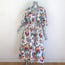 Emilia Wickstead Zarina Floral Print Kaftan Dress White/Multi Cotton Size Medium
