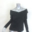 Emilio Pucci Crisscross Off the Shoulder Top Black Stretch Jersey Size US 10
