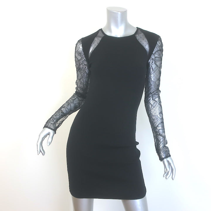 Emilio Pucci Lace Open-Back Mini Dress Black