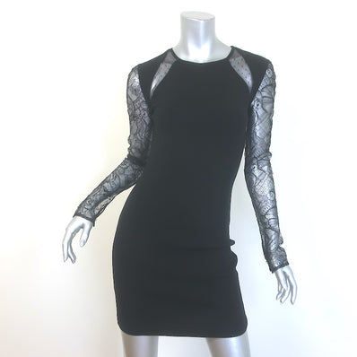 Emilio Pucci Lace Open-Back Mini Dress Black