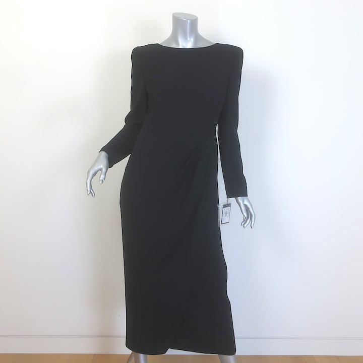 Emporio Armani Wrap-Effect Open Back Midi Dress 
