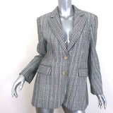 Ermanno Scervino Glitter Houndstooth Blazer Silver Size 44