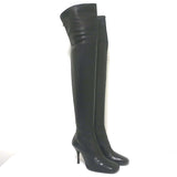 Ermanno Scervino Pierced Thigh High Boots Black 