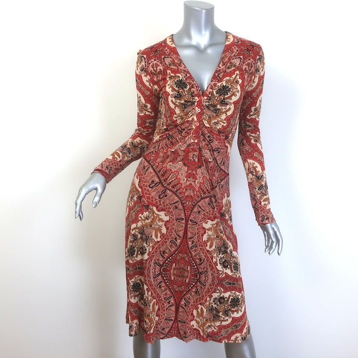 Etro Elba Long Sleeve Ruched Midi Dress