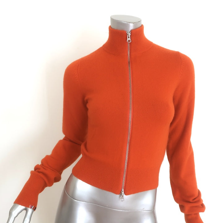 Extreme Cashmere Lemon Zip-Up Cardigan Orange 