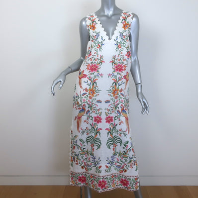 FARM Rio Delicate Forest Sleeveless Midi Dress 