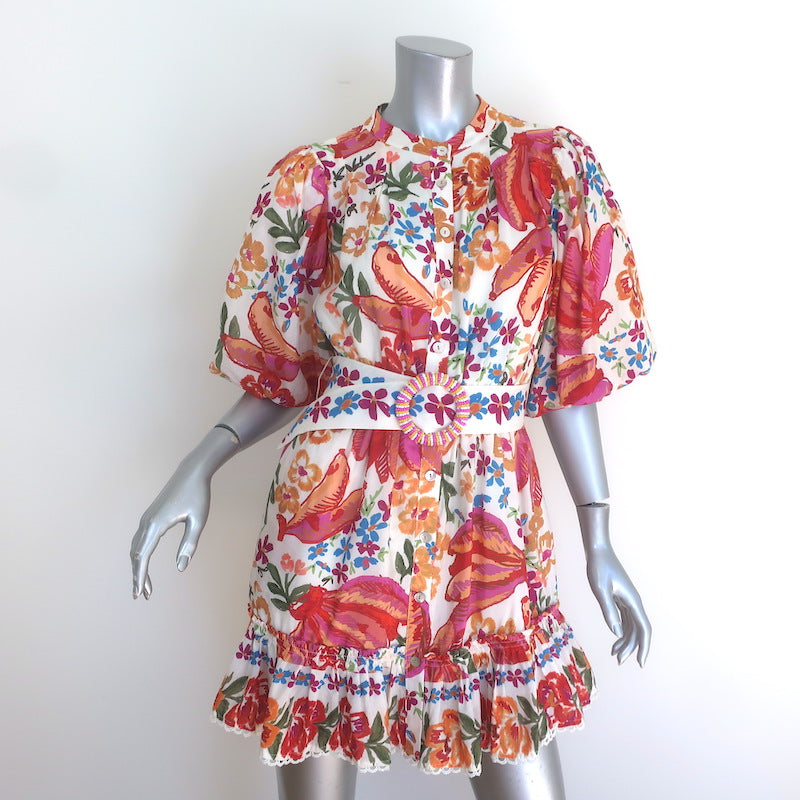 FARM Rio Spring Bananas Belted Mini Dress