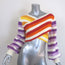 FARM Rio Sunset Stripe Crochet Crisscross Sweater Multicolor Size Extra Small