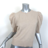 FRAME Frankie Cashmere Puff Sleeve Crew Sweater 