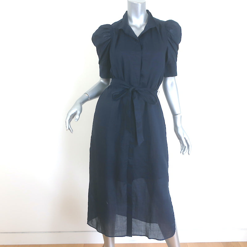 navy midi shirt dress FRAME Gillian Midi Dress | Navy
