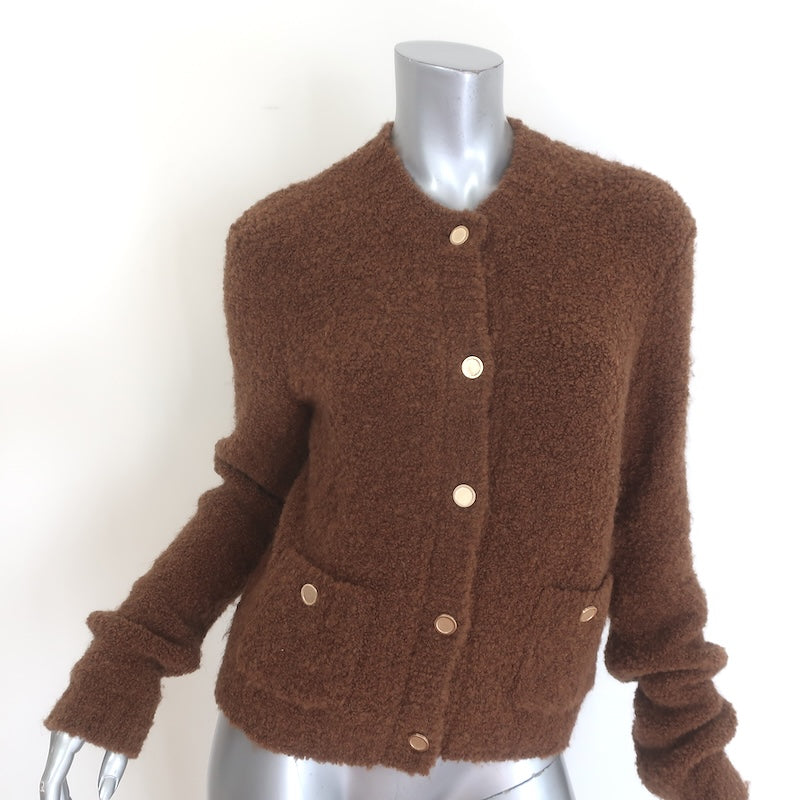 FRAME Patch Pocket Boucle Knit Cardigan