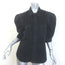 FRAME Rosette Puff Sleeve Button-Down Shirt Black Cotton Size Large