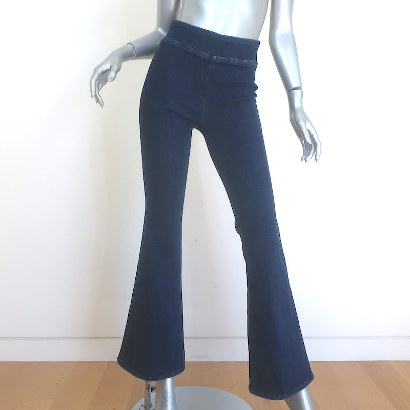 FRAME The Jetset Flare Jeans Keller Blue Stretch Denim 