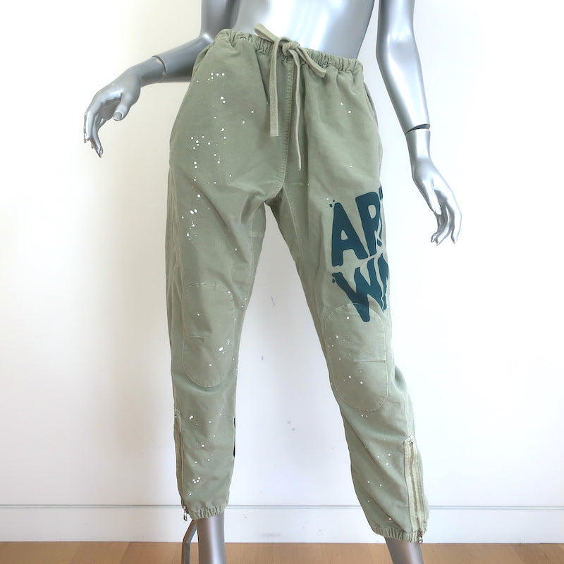 FREECITY AW Paint Splattered Jump Pants Army Green 