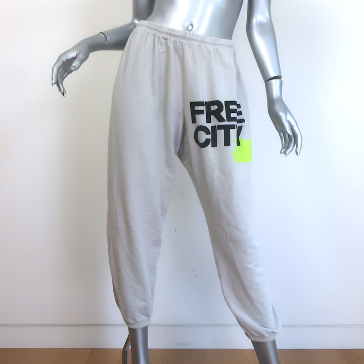 FREECITY Logo Sweatpants Stardust Gray