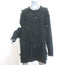 Faith Connexion Embellished Ruffled Sweatshirt Dress Black Cotton Size Small