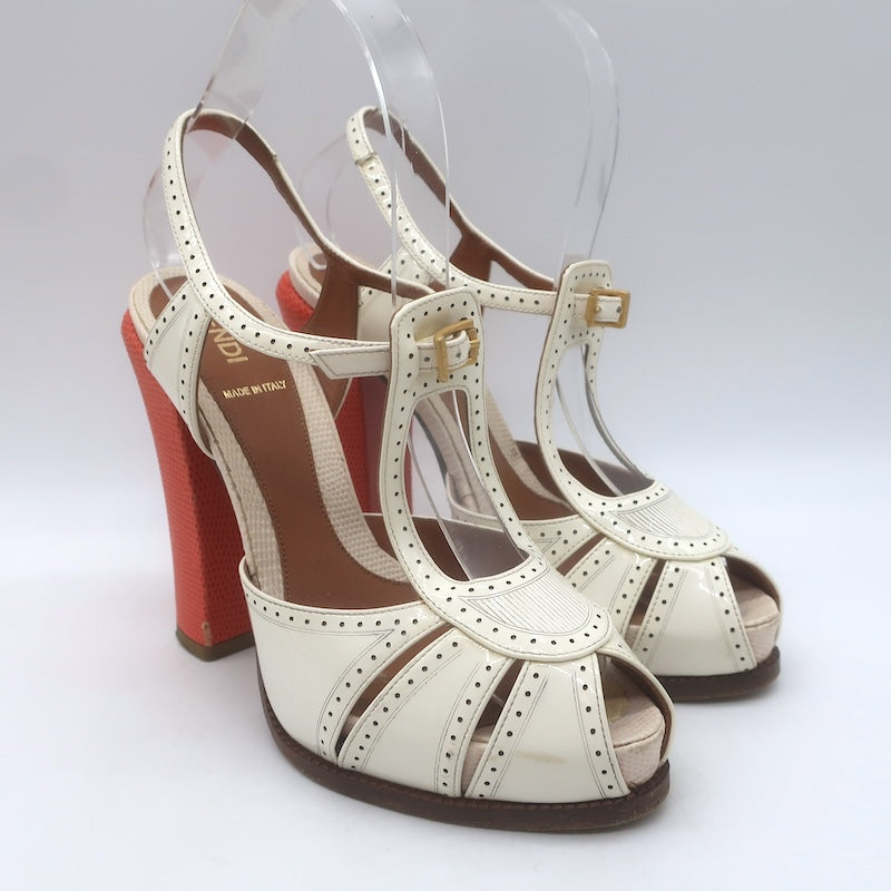 Fendi Chameleon Bicolor Platform Sandals