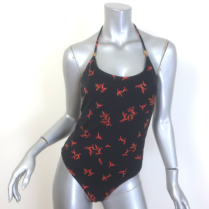 Fendi Coral Print One-Piece Swimsuit 