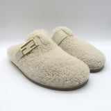 Fendi Feel Shearling Mules Cream Size 40