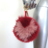 Fendi Fox Fur Heart Pom Pom Bag Charm 