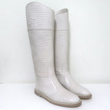 Fendi Karligraphy Crocodile-Embossed Riding Boots 