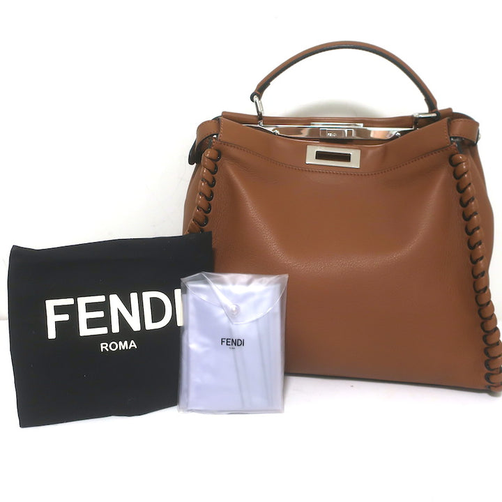 Fendi Large Peekaboo Whipstitch Satchel 